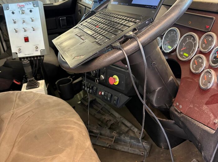 Truck cab diagnostics being carried out by NQME